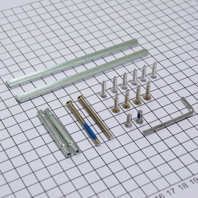 Комплект крепления для ручек на розетках для A=55-80мм, шток 8х125мм