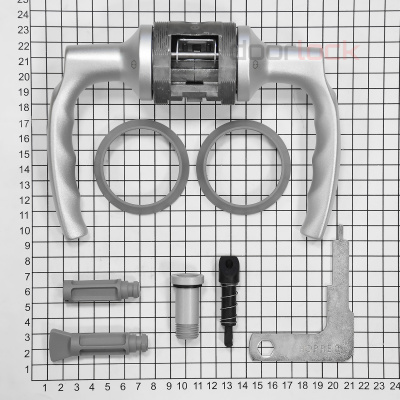 Замок с ручкой HOPPE HCS A1530 (Atlanta) SK/OL WC