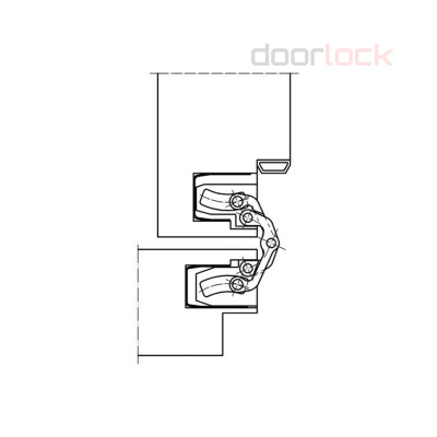 Петля SIMONSWERK TECTUS TE 240 F1 (полиэфирное покрытие под матовый хром)