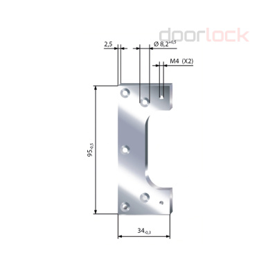 Базирующая пластина CEMOM 978-09-00/A оцинкованная для петель ESTETIC 978, с крепежом