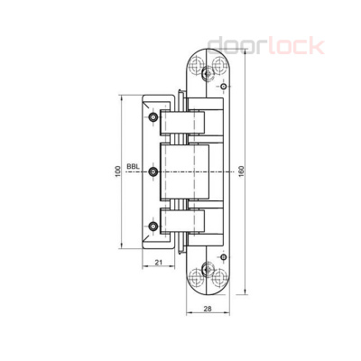 Петля SIMONSWERK Tectus TEG 310 2D 040- матовая нержавеющая сталь для стеклянных дверей