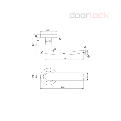 Ручка DOORLOCK Звездная линия Rigel M027