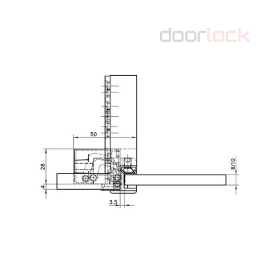 Петля SIMONSWERK Tectus TEG 310 2D 040- матовая нержавеющая сталь для стеклянных дверей