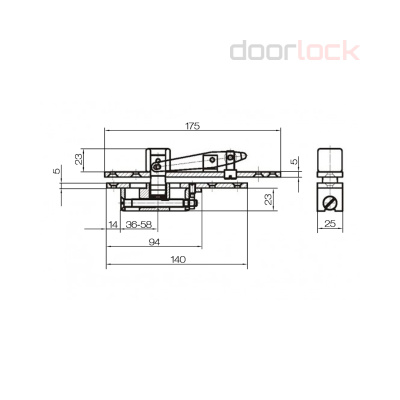 Ось верхняя для маятниковой двери GEZE TYPE C