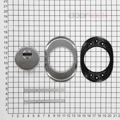 Броненакладка защитная DL DEF4824 SSS (матовая нержавеющая сталь)