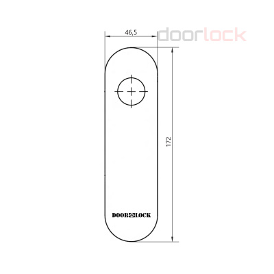 Накладки пластиковые на дверные ручки DOORLOCK V S38KP/F без отверстия под цилиндр, черная